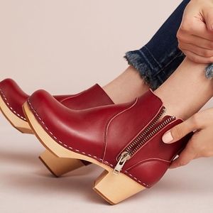 Swedish Hasbeens Zip It Emy Clog Boots